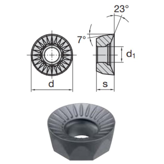 Picture of LMT Fette RCKX 1606 MO-TR LC280QN Milling Insert Round